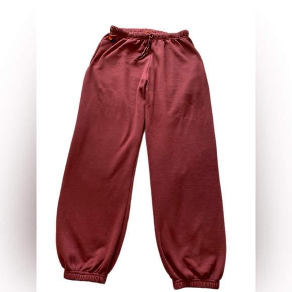 Aviator Nation Burgundy Joggers with Rainbow 5  Stripes XXL - Picture 3 of 15